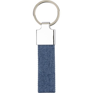 Denim kulcstartó, kék