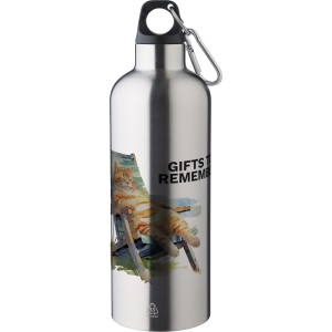 Újraacél duplafalú kulacs, 500 ml, ezüst (termosz)